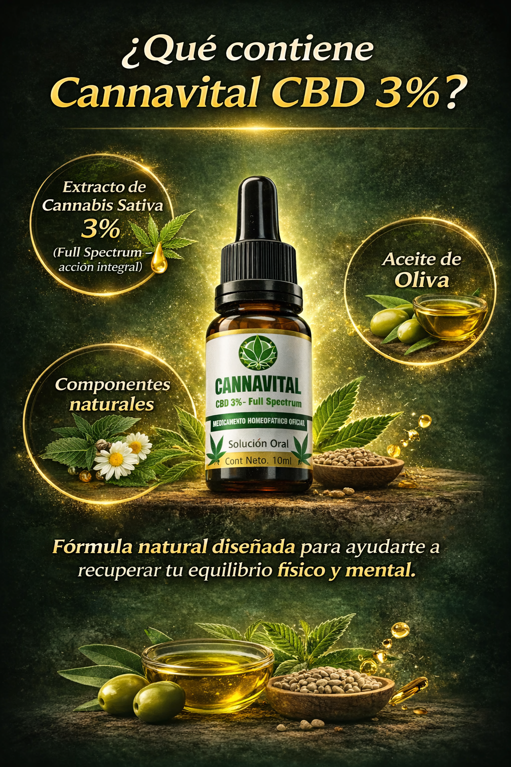 CBD Medicinal 3% + Aceite de Oliva
